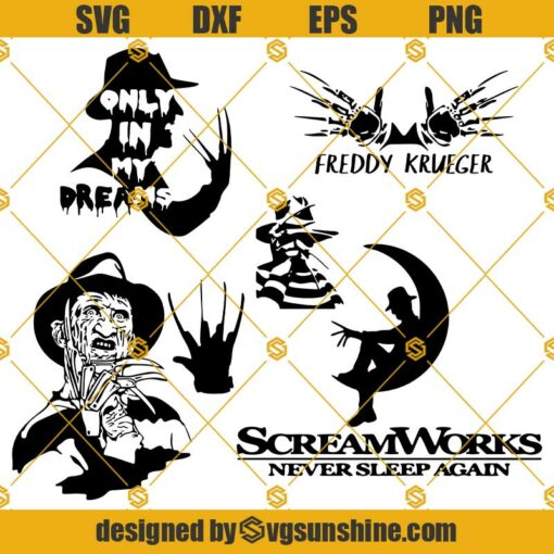Freddy Krueger SVG Bundle, Freddy Krueger Halloween SVG, Freddy Krueger Hand SVG