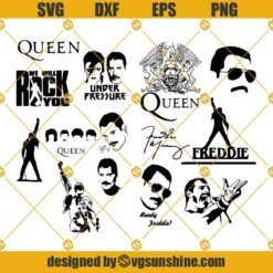 Freddie Mercury SVG, Queen Band SVG PNG EPS DXF File