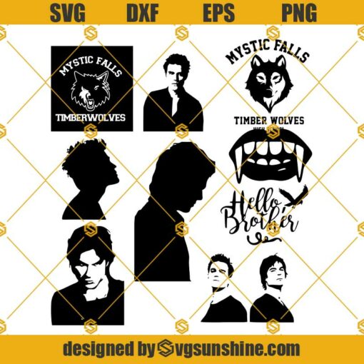 The Vampire Diaries SVG Bundle, The Vampire Diaries SVG PNG DXF EPS Cut Files Vector Clipart Cricut Silhouette