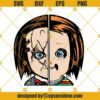 Angel and Demon Chucky Face SVG, Chucky Doll SVG, Chucky SVG PNG DXF EPS