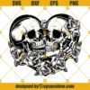 Skull Lovers SVG Dead Skeleton Love SVG Gothic Heart Skull SVG
