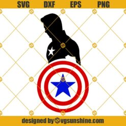 Captain America SVG PNG DXF EPS Cut Files Vector Clipart Cricut Silhouette