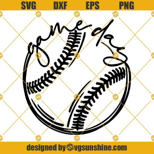 Game Day Baseball Softball SVG PNG DXF EPS