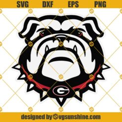 Georgia Bulldog SVG PNG DXF EPS Cut Files Vector Clipart Cricut Silhouette