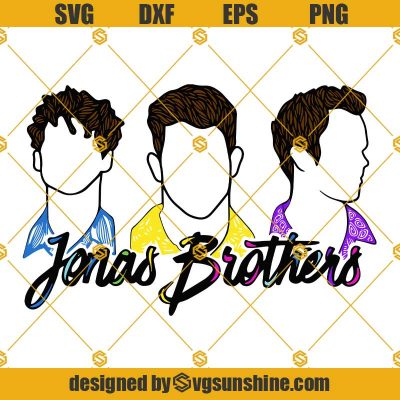 Jonas Brothers SVG PNG DXF EPS Cut Files Vector Clipart Cricut Silhouette