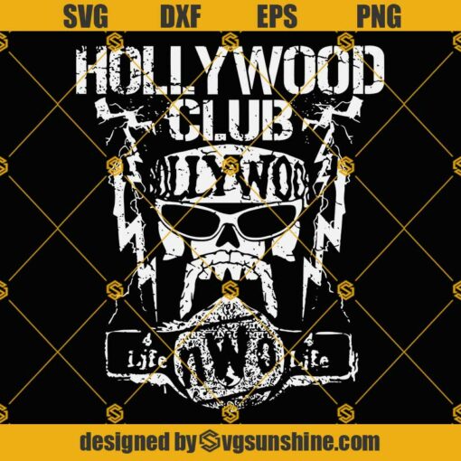 Hulk Hogan Hollywood Club SVG PNG DXF EPS Cut Files For Cricut Silhouette Cameo