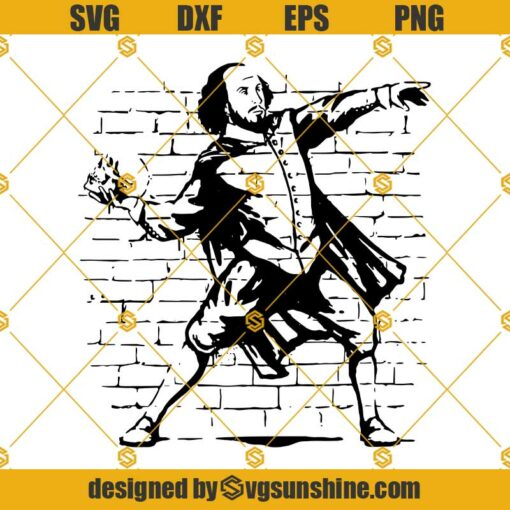 William Shakespeare SVG PNG DXF EPS Cut Files For Cricut Silhouette Cameo
