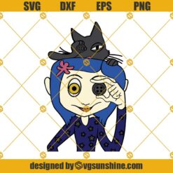 Coraline Cat SVG PNG DXF EPS Cut Files