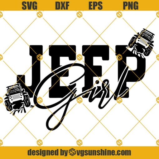 Jeep Girl SVG, Jeep SVG, Jeep Vector, Jeep Silhouette SVG, Jeep Cricut, Jeep Cut Files, Jeep Clipart