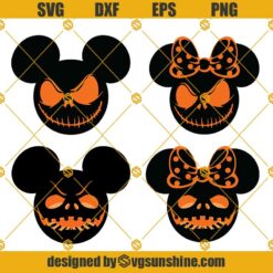 Mickey and Minnie Spiderweb Heads SVG , Disney Halloween Spider SVG, Mickey and Minnie Mouse for Silhouette and Cricut