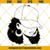 African American Hat Low Woman SVG Silhouette, Black Girl SVG, Black Woman SVG, African American SVG