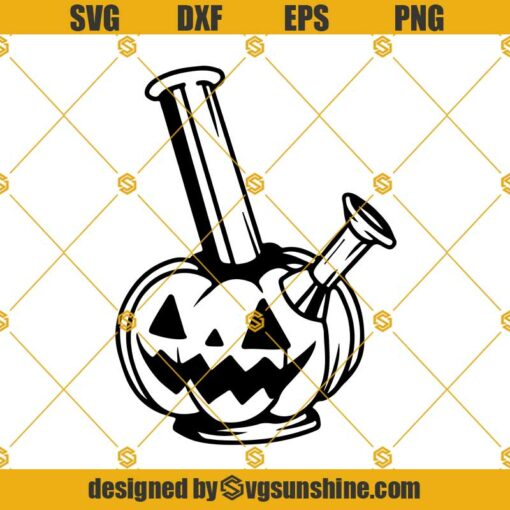 Cannabis Pumpkin Bong SVG, Weed SVG Marijuana SVG 420 Halloween SVG, Bong SVG