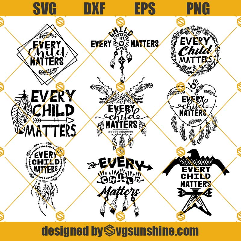 Every Child Matters Svg, School and Feathers Quote Svg