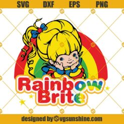 Rainbow Brite SVG, 80s SVG, Rainbow Brite Layered Cut file Cricut Silhouette