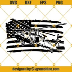 US Black Hawk SVG Helicopter SVG Army Military SVG Cricut Silhouette Cutting File