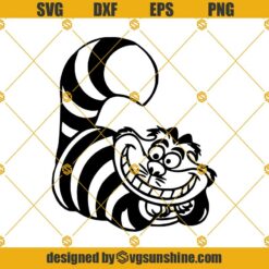 Cheshire Cat We Are All Mad Here SVG PNG DXF EPS Instant Download Cut File