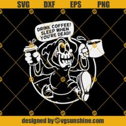 Coffee Skull Svg, Death Coffee Svg, Coffee Halloween Svg