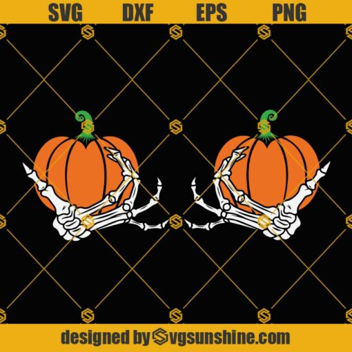 Skeleton Hands Boob SVG, Funny Halloween SVG, Skeleton Hands SVG
