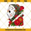 Jason Voorhees SVG PNG, Jason Voorhees Mask Flowers SVG PNG DXF EPS Cricut Silhouette