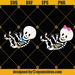 Baby Skeletons SVG Bundle, Baby Skeleton SVG, Pregnancy Skeleton SVG, Halloween Skeleton SVG, Halloween SVG, Pregnant SVG