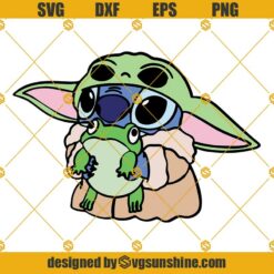 Baby Yoda Stitch SVG, Stitch SVG, Baby Yoda SVG PNG DXF EPS Cricut Silhouette