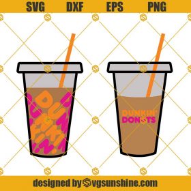 Dunkin Donuts Svg, Dunkin’ Donuts Iced Coffee Svg, Dunkin clipart ...