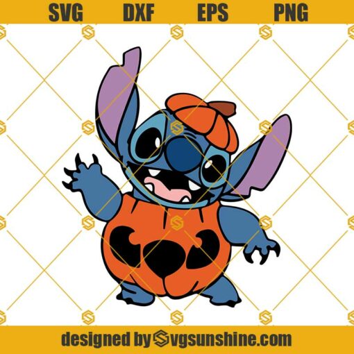 Halloween Stitch Pumpkin SVG, Stitch SVG, Pumpkin SVG, Halloween SVG PNG DXF EPS
