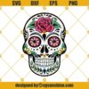Sugar Skull SVG, Skull SVG, Calavera Day Of The Dead SVG, Skull Flower SVG PNG DXF EPS Cut Files For Cricut Silhouette