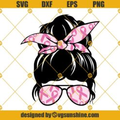 Pink Ribbon Football Breast Cancer Awareness SVG, Football Cancer Fight SVG PNG DXF EPS Cricut