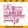 Breast Cancer Awareness SVG Fight Cancer SVG Hope SVG Survivor SVG Breast Cancer SVG PNG DXF EPS Designs For Shirts