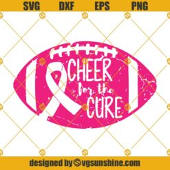 Cheer for the Cure SVG, Cheer SVG, Football Breast Cancer SVG, Breast Cancer Awareness SVG, Breast Cancer Ribbon SVG, Chearleader SVG