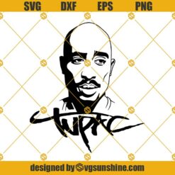 2PAC SVG, Tupac Shakur SVG, Tupac Shakur Portrait SVG, Files For Cricut, Tupac Silhouette