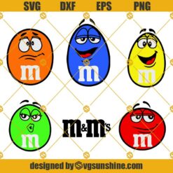M And M SVG, M&M SVG, M M Faces SVG, Ms Face SVG, Letter M Logo, Bundle Layered SVG Cut File Silhouette
