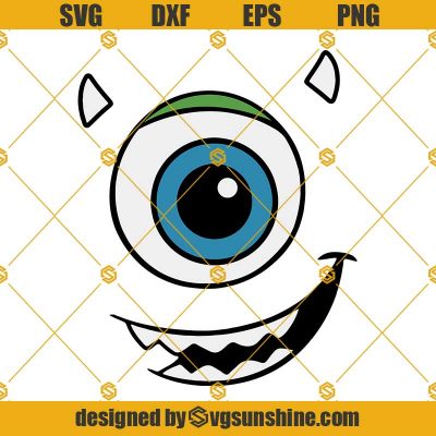 Mike Face SVG, Mike Cut File, Monsters University Monsters Inc Scare ...