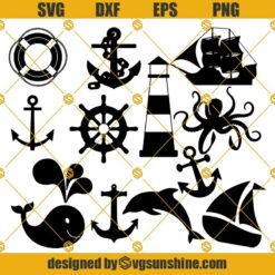 Lighthouse Clip Art PNG SVG DXF EPS Cricut