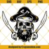 Pirate Skull SVG, Crossbone SVG, Piracy Sword Captain Hat Treasure Map Ship SVG