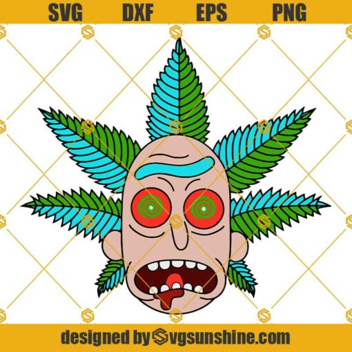 Rick Cannabis SVG, Stoned Rick And Morty SVG