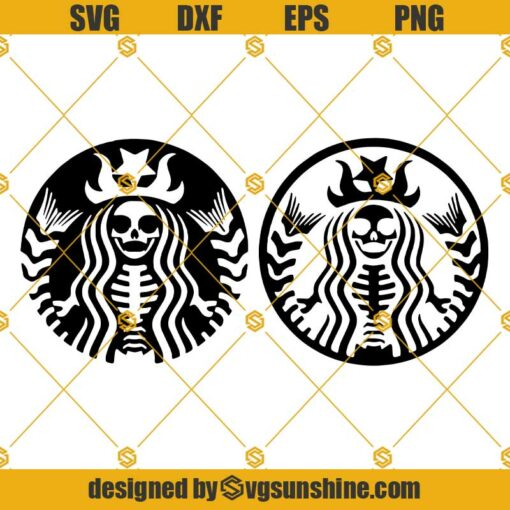 Starbucks Skeleton Witch SVG, Witch Starbucks SVG Bundle