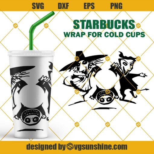 Lock Shock And Barrel Starbucks Cup SVG, Halloween Starbucks SVG, Mightmare Before Christmas SVG
