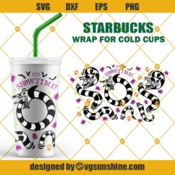 Sandworm Beetlejuice Full Wrap For Starbucks Cold Cup SVG