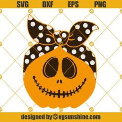 Pumpkin Face SVG, Halloween SVG, Pumpkin Bandana SVG, Jack O Lantern SVG Files For Cricut