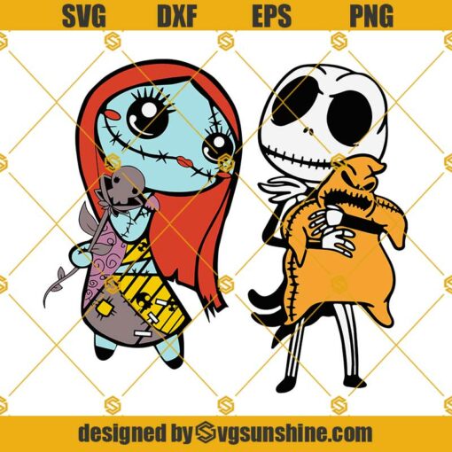 Jack And Sally Svg, Jack Skellington Svg, Oogie Boogie Svg