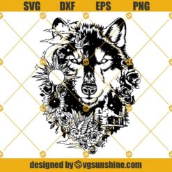 Husky SVG PNG, Dog SVG, Dog Clipart, Husky SVG, Husky Clipart, Dog Mom SVG, Dog Face SVG, Dog Flower Moon SVG Silhouette