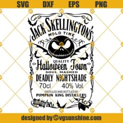 Jack Skellingtons Wiskey SVG, Halloween Town SVG