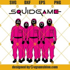 199 Squid Game Characters SVG, Squid Game SVG EPS PNG DXF Cricut Silhouette
