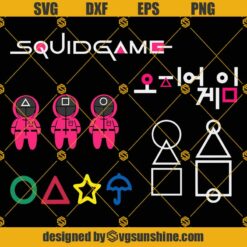 Squid Game SVG PNG DXF EPS Cricut Silhouette Bundle