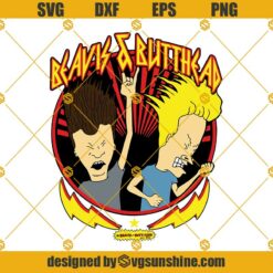 Beavis And Butthead SVG, The Faces Of The Great 90s TV Series SVG, File For Silhouette And Cricut