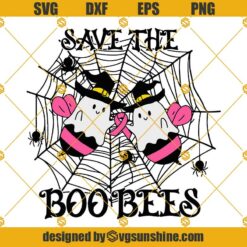 Save The Boo Bees SVG, Breast Cancer Awareness SVG, Thankful SVG, Blessed SVG, Boo Bees SVG, Halloween SVG