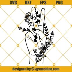 Peace Sign PNG, Flower PNG, Hippie PNG Files For Sublimation