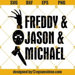 Freddy Jason Michael Halloween Horror Movie SVG PNG DXF EPS Cut Files For Cricut Silhouette